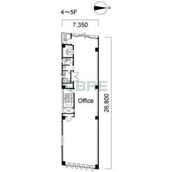 4階〜5階 平面図