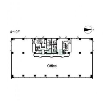 4階〜9階 平面図