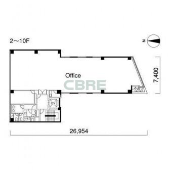2階〜10階 平面図