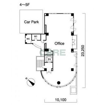 4階〜5階 平面図