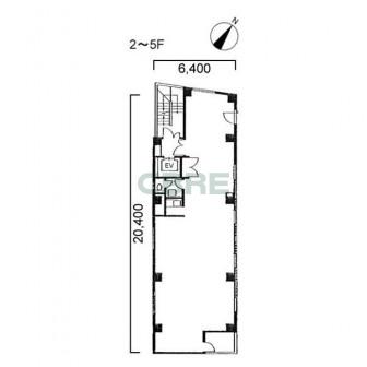 2階〜5階 平面図