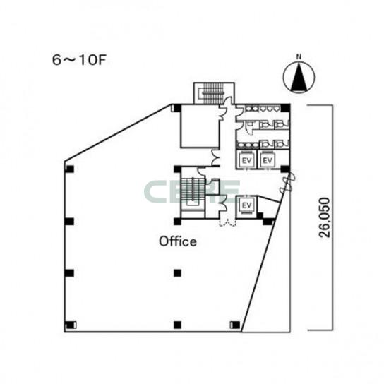 6階〜10階 平面図