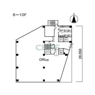 6階〜10階 平面図