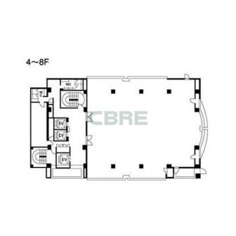 4階〜8階 平面図
