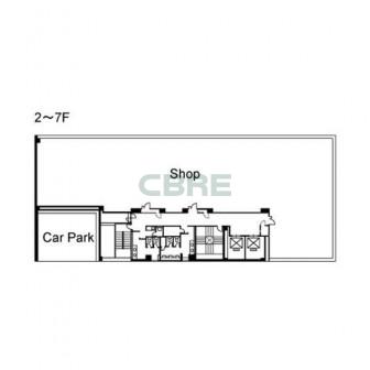 2階〜7階 平面図