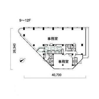 9階〜12階 平面図