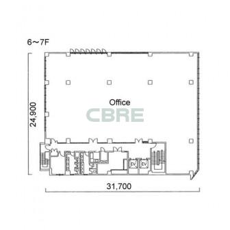 6階〜7階 平面図