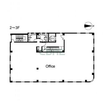 2階〜3階 平面図