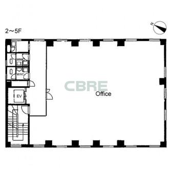 2階〜5階 平面図