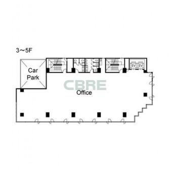 3階〜5階 平面図