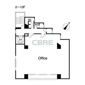 2階〜10階 平面図