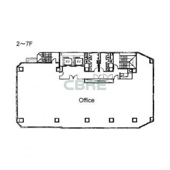 2階〜7階 平面図