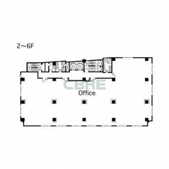 2階〜6階 平面図