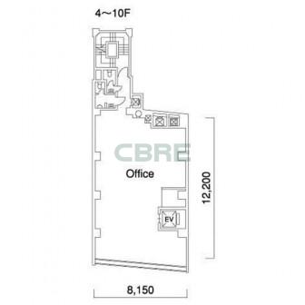 4階〜10階 平面図