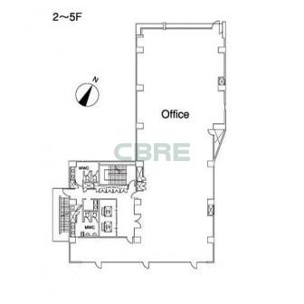 2階〜5階 平面図
