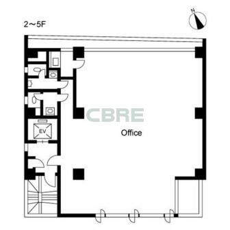 2階〜5階 平面図