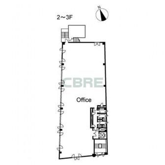 2階〜3階 平面図