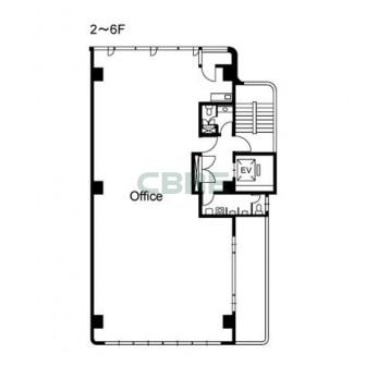 2階〜6階 平面図