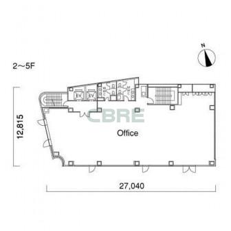 2階〜5階 平面図