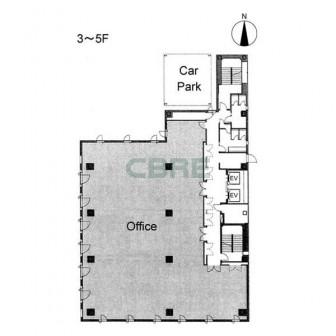 3階〜5階 平面図