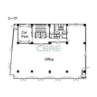 3階〜7階 平面図