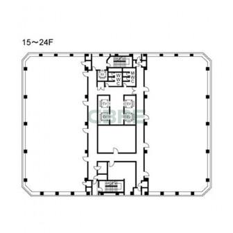 15階〜24階 平面図