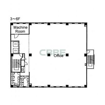 3階〜6階 平面図