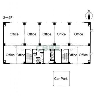 2階〜6階 平面図