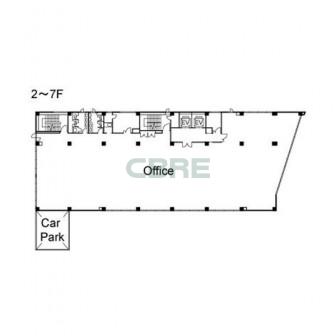 2階〜7階 平面図