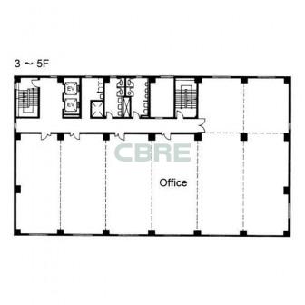 3階〜5階 平面図