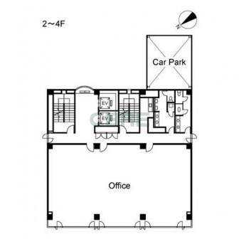 2階〜4階 平面図