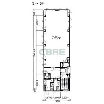 3階〜5階 平面図