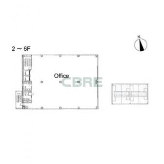 2階〜6階 平面図