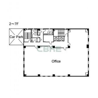 2階〜7階 平面図