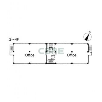 2階〜4階 平面図