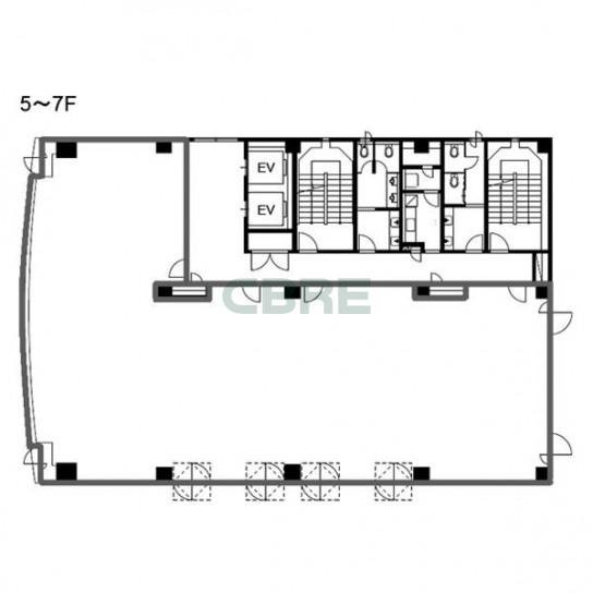 5階〜7階 平面図