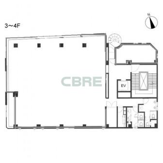 3階〜4階 平面図