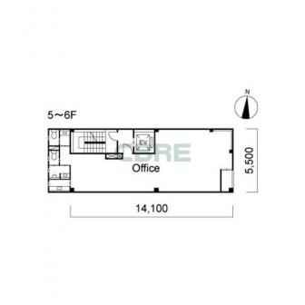 5階〜6階 平面図