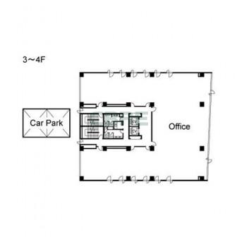 3階〜4階 平面図