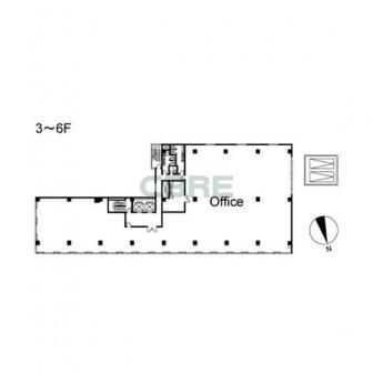 3階〜6階 平面図