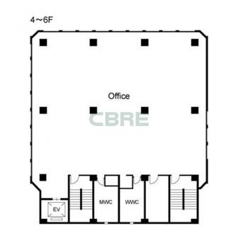 4階〜6階 平面図