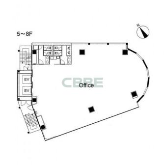 5階〜8階 平面図