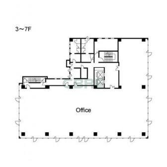 3階〜7階 平面図