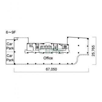 6階〜9階 平面図