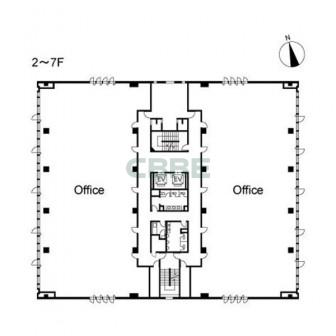 2階〜7階 平面図