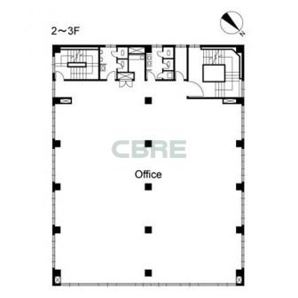 2階〜3階 平面図