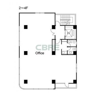 2階〜4階 平面図