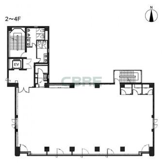 2階〜4階 平面図