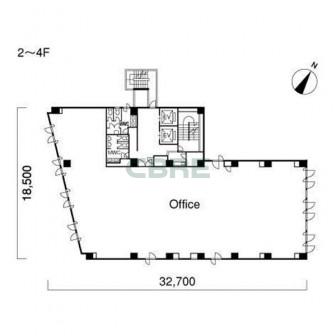 2階〜4階 平面図