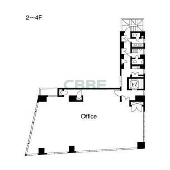 2階〜4階 平面図